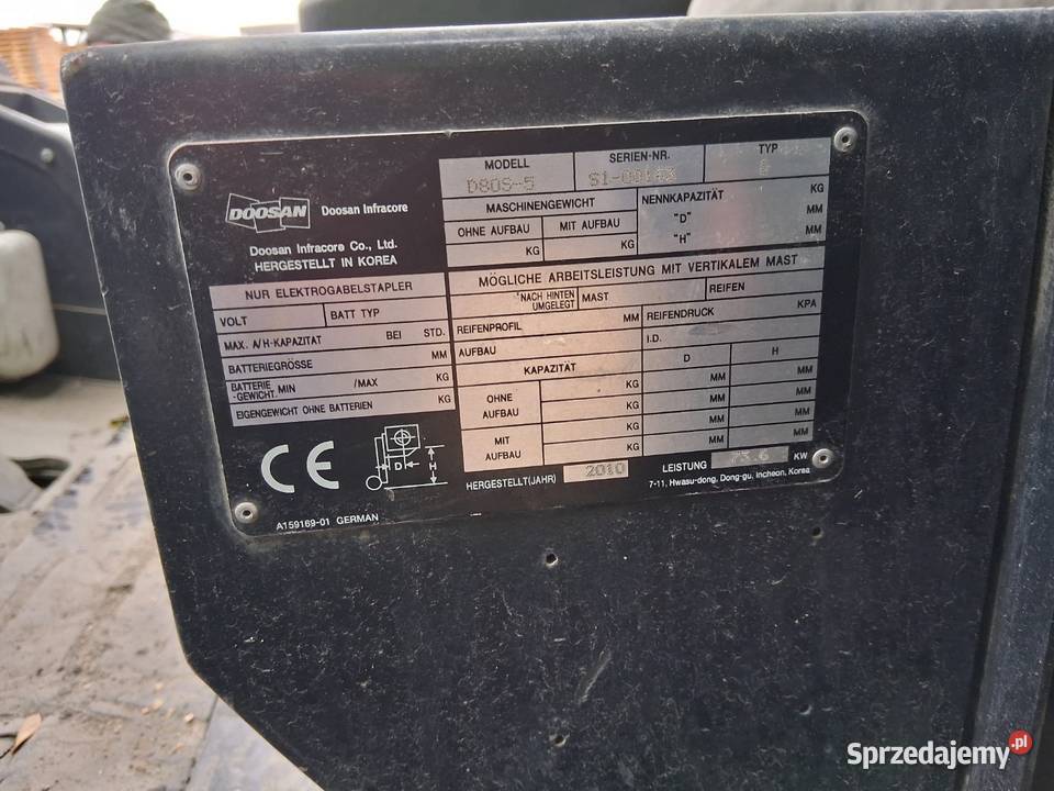 Wózek widłowy Dossan Biłgoraj sprzedam