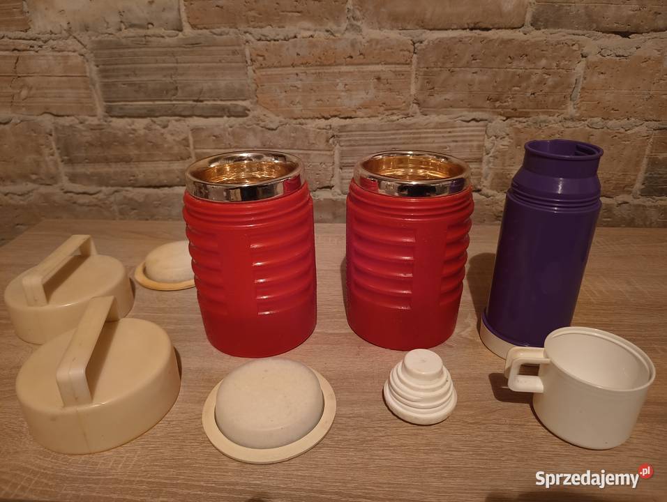 3 Termosy górnicze solidne oryginalne z epoki Będzin