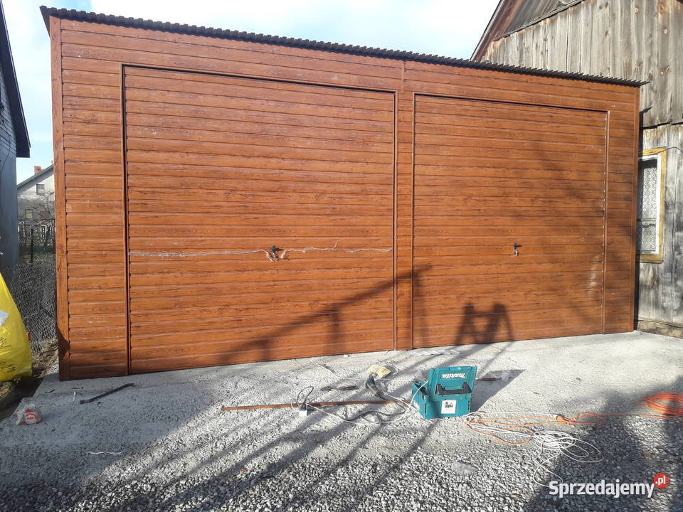Garaż Blaszany Dwukolorowy 7x5 dwuspadowy Garaże Wołczyn