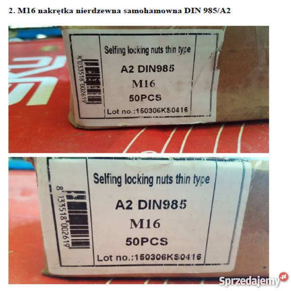 M20 M16 M12 M10 M8 śruby i nakrętki DIN 933A2 Katowice