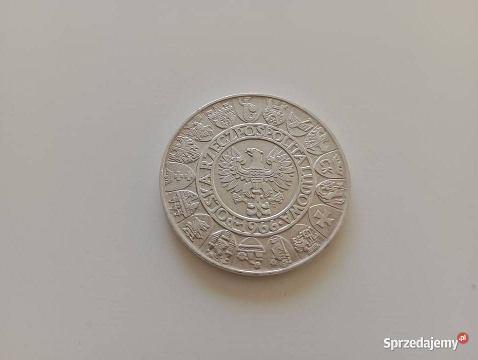 Moneta 100 1966r Mieszko i Dąbrówka Srebro Mosina