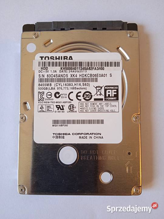 Dysk HDD Toshiba MQ01ABF050 25 500GB SATAIII Poznań