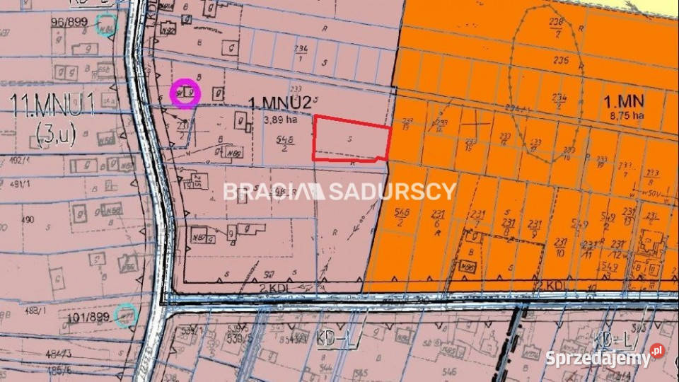 Działka 1412m2 Wielka Wieś Bliźniaków Sprzedaż sprzedam