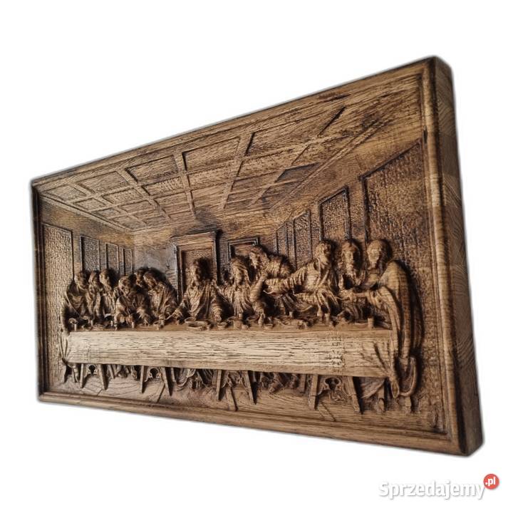 Ostatnia Wieczerza Drewniany Obraz z Efektem Obrazki i obrazy Malechowo