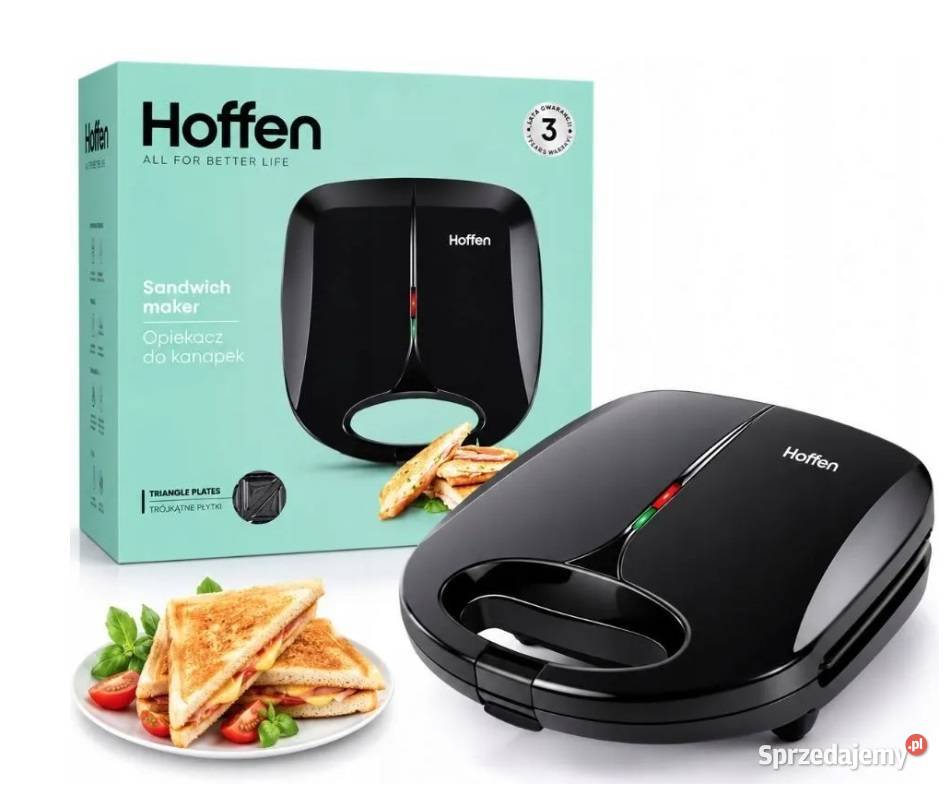 Opiekacz do kanapek Hoffen Mgh619 Czarny 750W Kielce sprzedam