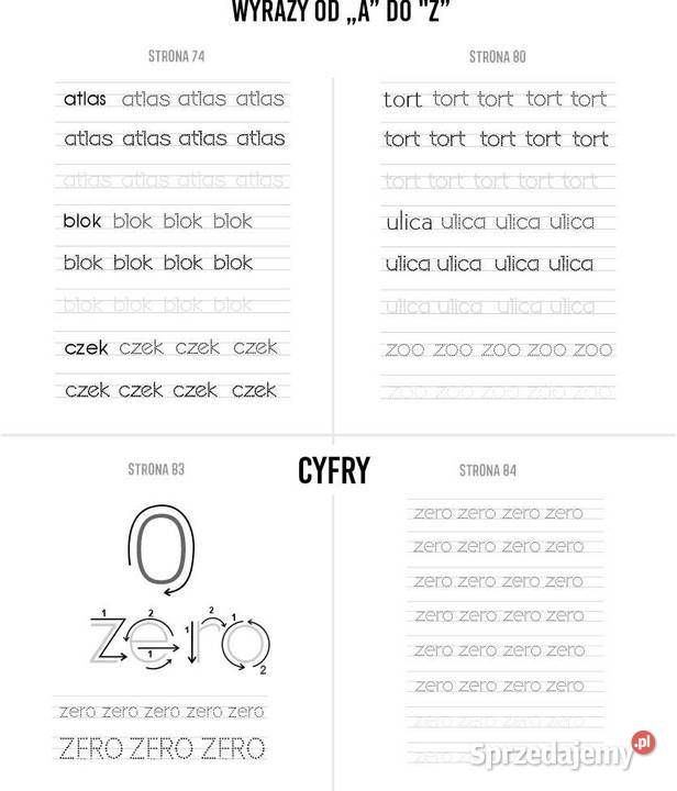 Nauka pisania literek do wydruku PDF Alfabet małopolskie Kraków