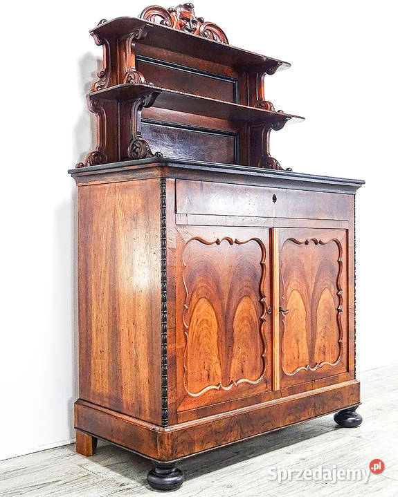 Francuski KREDENS orzechowy drewniana KOMODA z 114cm Kalisz