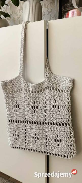 Siatka bawełniana robiona na szydełku dolnośląskie Lubin sprzedam