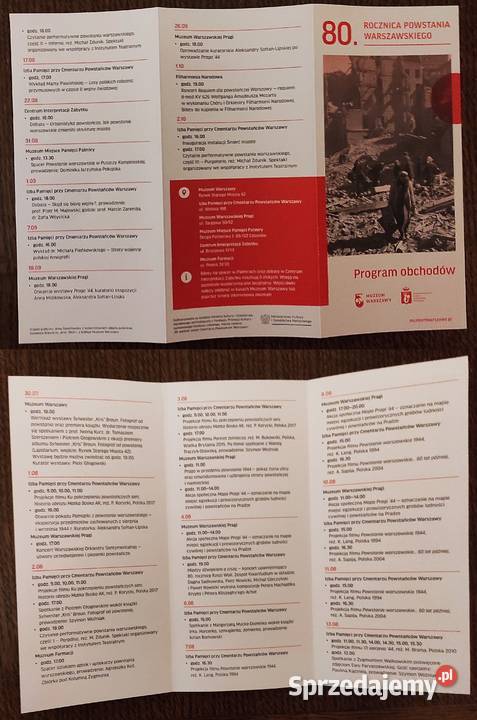 Pamięć Powstania 44 3 broszury Muzeum Powstanie miękka Czasopisma Warszawa