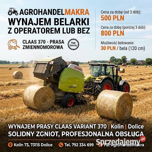 Prasa belarka Claas 370 Siatka Sznurek Rotor Claas Prasy i owijarki Przewłoki