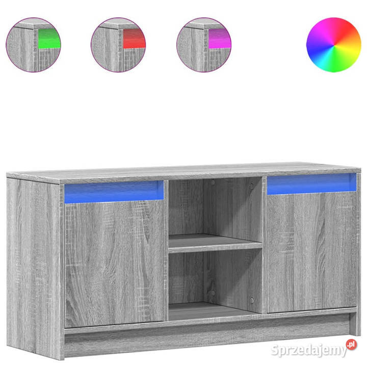 Szafka pod TV z LED szary dąb sonoma 100x34x50 Warszawa sprzedam