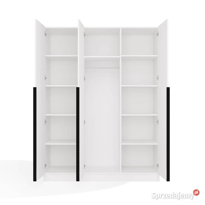 Szafa SENSO 3D 150 3 Drzwi Czarne Uchwyty sprzedam