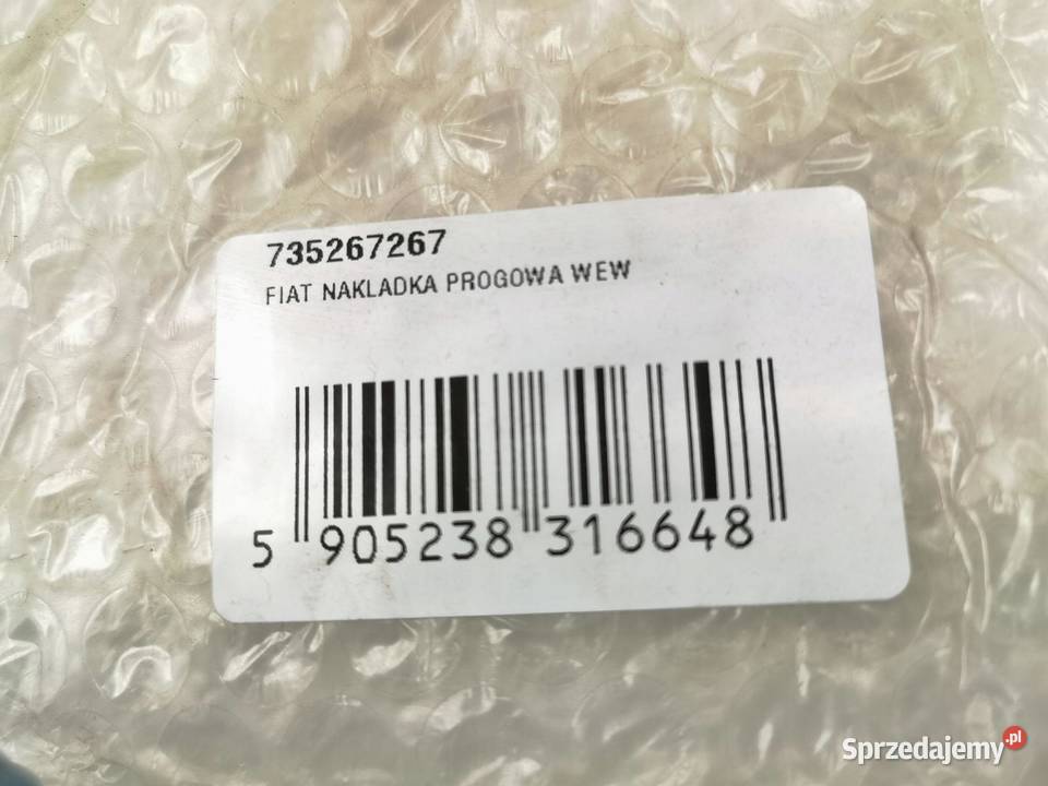 NAKŁADKA OSŁONA PROGOWA WEWNĘTRZNA PRAWA FIAT