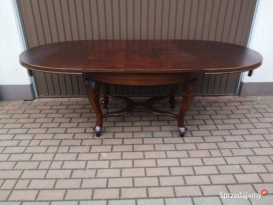 Stół Dębowy Owalny Dębowy Zgrabny Stary Antyk wielkopolskie Swarzędz