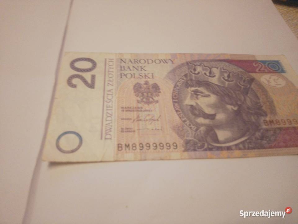 Banknot 20 BM 8999999 małopolskie Kraków