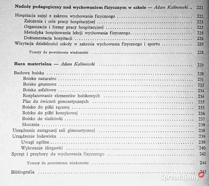 Metodyka wychowania fizycznego Adam Kalinowski Rok wydania 1975 Chełm