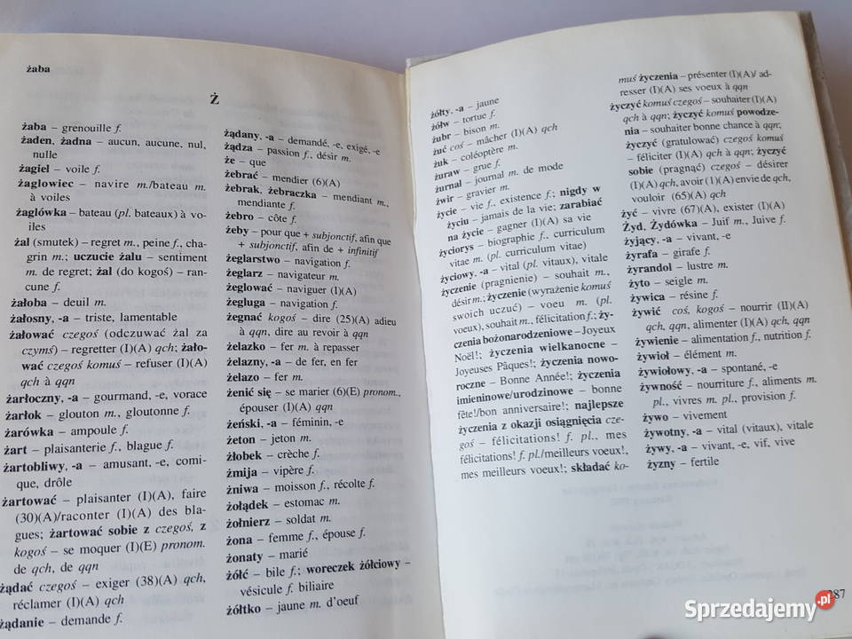 KSIĄŻKA Szkolny słownik polsko francuski Anna Rok wydania 1992 Książki naukowe i popularnonaukowe wielkopolskie Złotniki