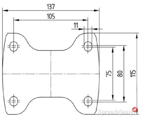 Kółko poliamidowe 200 mm 3478UOR200P63 Kamionna