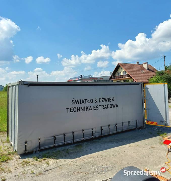 Zabudowa kontener plandeka 7 m długości Łazy