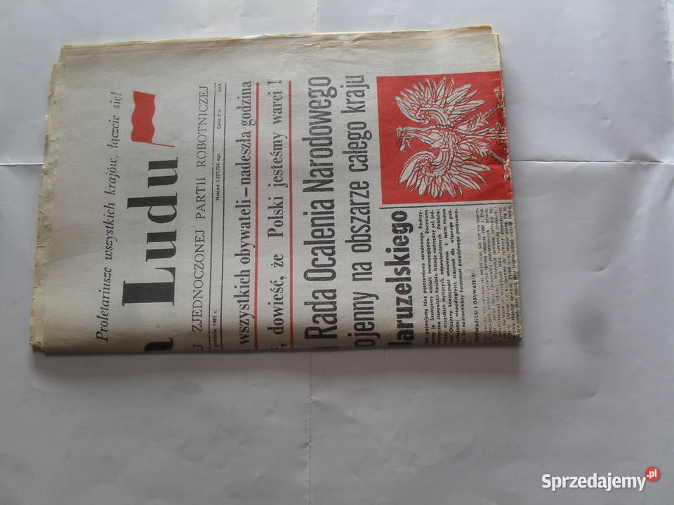 Trybuna Ludu 14 Grudnia 1981 r Ogłoszenie Stanu