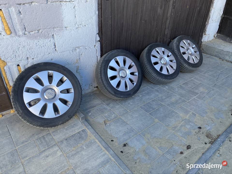 Opony letnie z alufelgami 5x112 stan Wilkowisko sprzedam