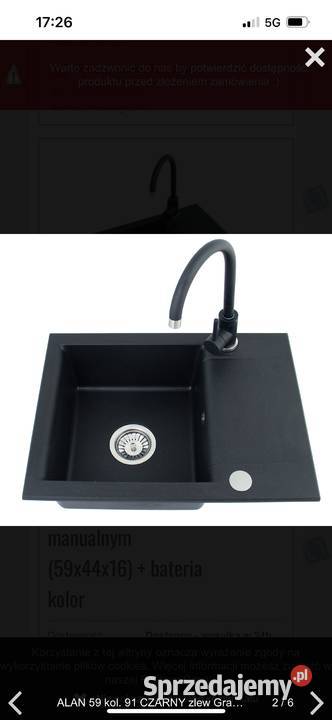 Nowy zlew czarny 350 zl Chojnice