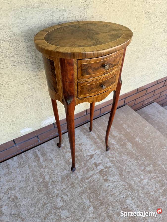 Stolik Ludwik barokowy stylowy z szufladami mazowieckie Sulbiny