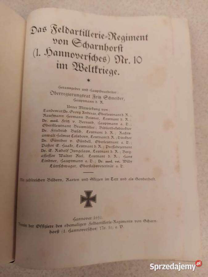 Książka Pułk artylerii polowej Scharnhorst Antykwariat