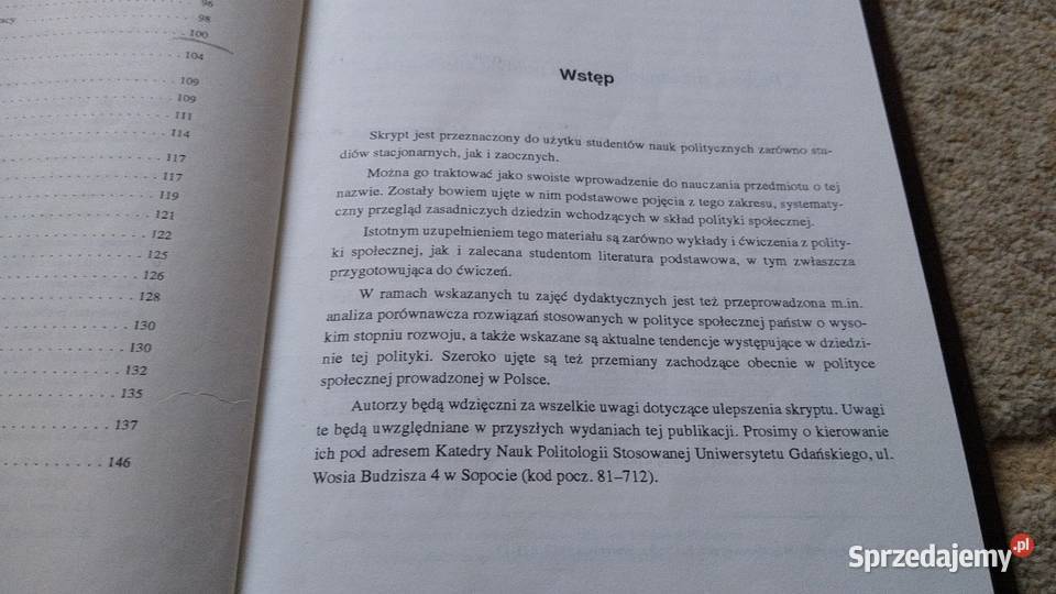 Polityka społeczna Kazimierz Podoski Witold Gdańsk