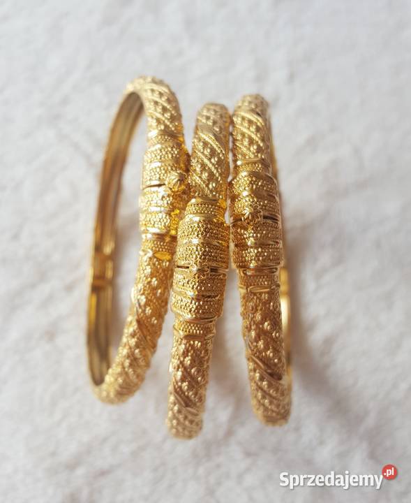 Nowa bransoletka indyjska bangla bangle złoty Szczecin
