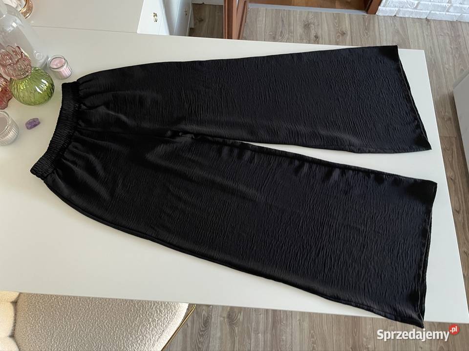 Zara czarne luźne spodnie palazzo czarny S 36 mazowieckie