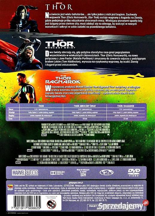 THOR KOLEKCJA 3 FILMÓW pełne Kalisz