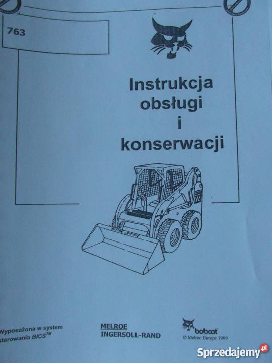 INSTRUKCJA OBSŁUGI DTR BOBCAT 763 i inne Pozostałe Szczecin