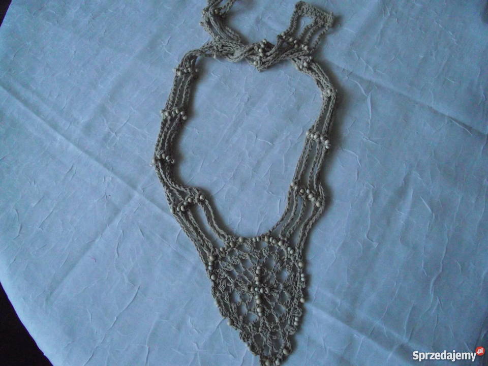 BAWEŁNIANY AUTORSKI NASZYJNIK PIASEK PUSTYNI Biżuteria dla Pań Piła sprzedam