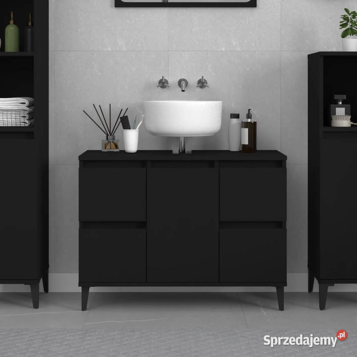 Szafka pod umywalkę czarna 80x33x60 WM821277