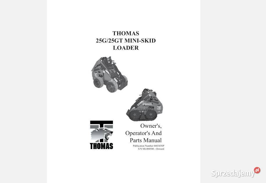 Thomas ładowarka 25GGT 35DT instrukcja z Pozostałe Kielce