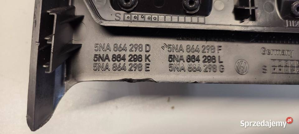 VW TIGUAN II KRATKA ZAŚLEPKA TUNELU 5NA864298L osobowe