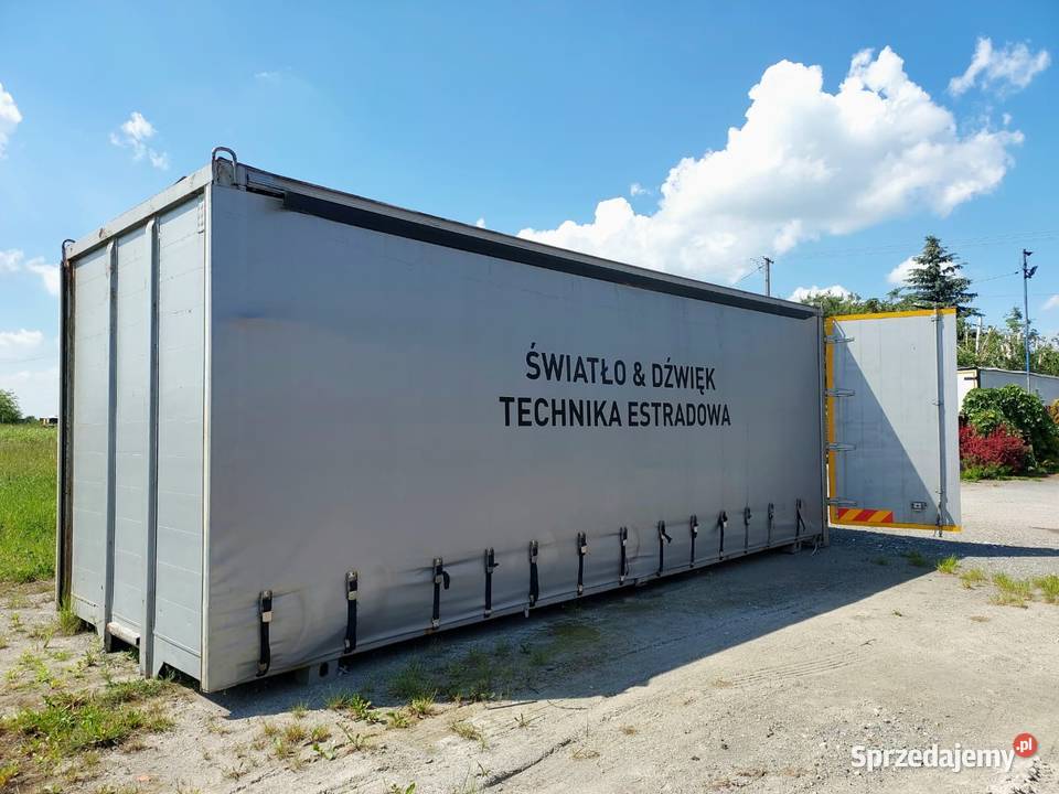Zabudowa kontener plandeka 7 m długości Łazy