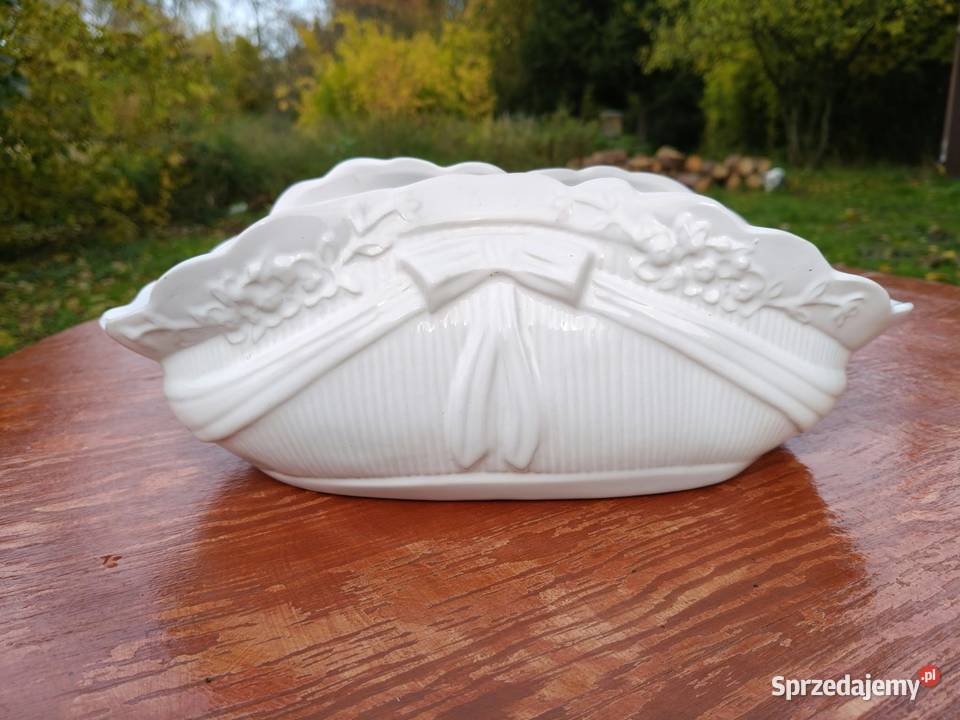 Vintage doniczka osłonka ceramiczna w kształcie