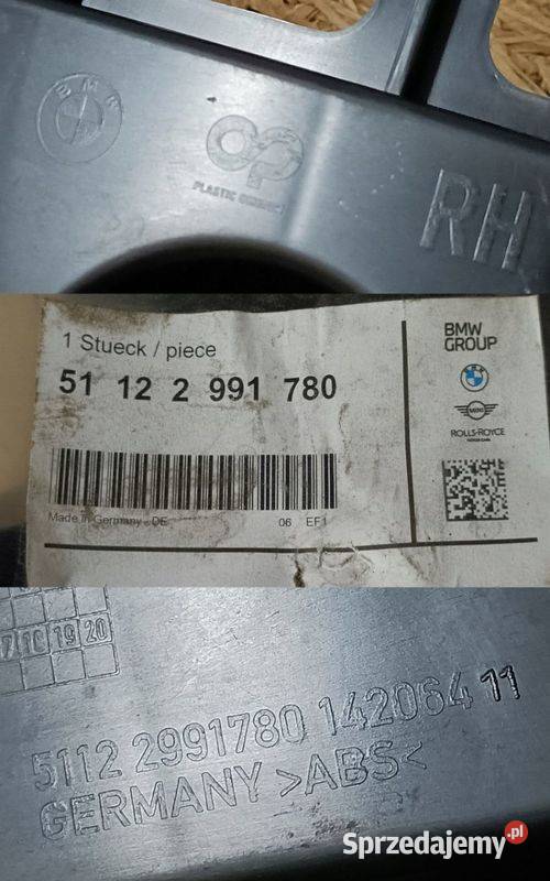 BMW X1 E84 09 ŚLIZG MOCOWANIE ZDERZAK PRAWY TYŁ