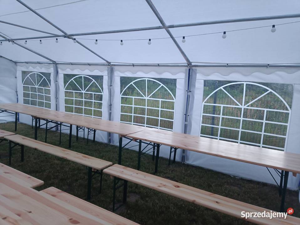 Wynajem namiotów ławek stolikow obluga imprez Warszawa