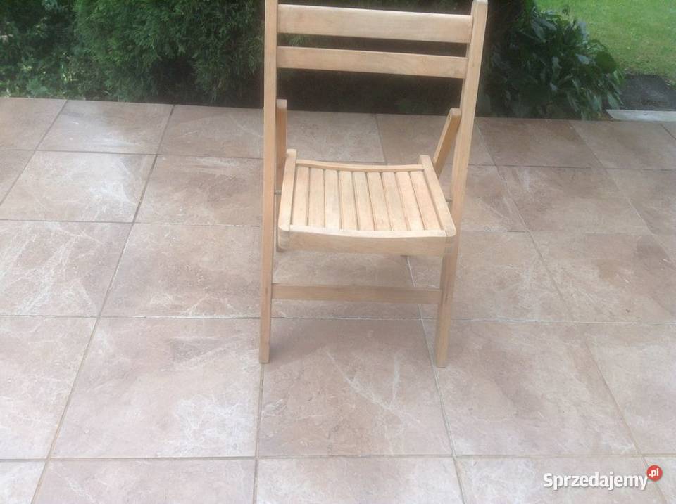 Składane drewniane krzesełko dziecięce z Opole
