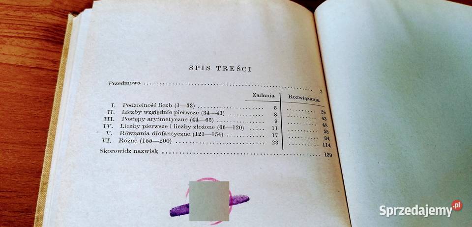 200 zadań z elementarnej teorii liczb Wacław skrypt, zeszyt ćwiczeń, zbiór zadań, testów Gdańsk