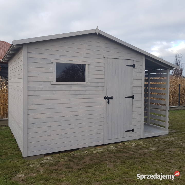 Domek ogrodowy narzędziowy z drewutnią montaż wielkopolskie Piła