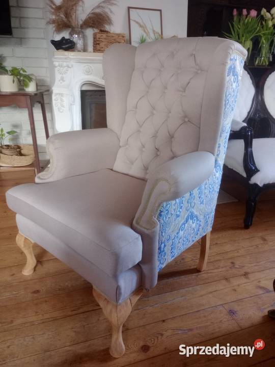 Fotel uszak pełnej renowacji Stylowy Lusówko