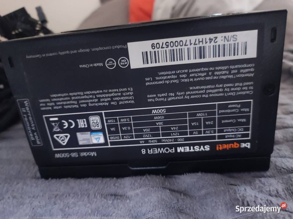 Zasilacz Be quiet system power 8 500W Sieradz