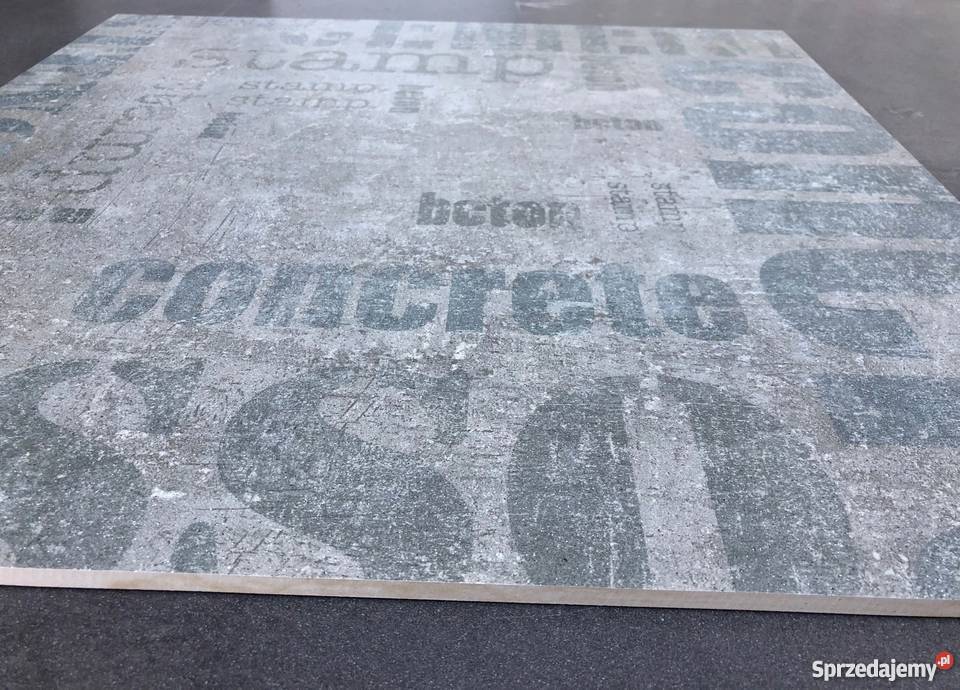 Gres Gesso 60x60 BETONOPODOBNY napisy gatunek 1 Łask
