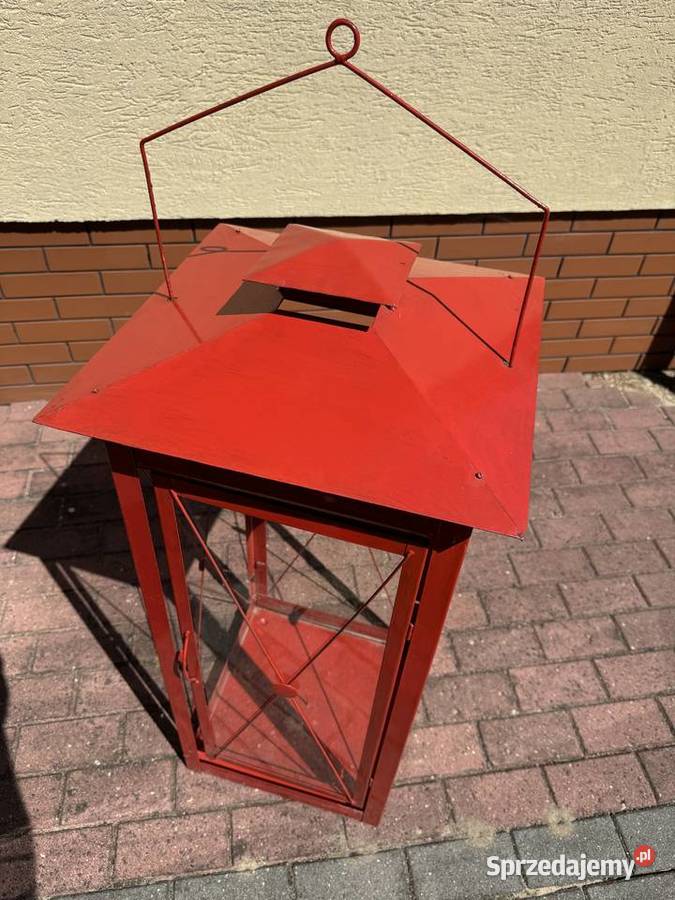 Lampion 120 duży metalowy latarenka lampa balkon mazowieckie Garwolin