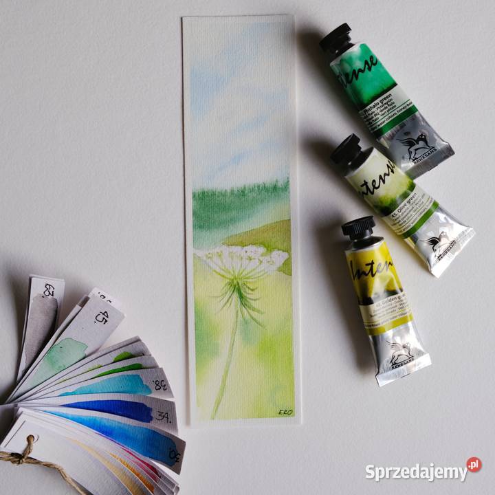 Ręcznie malowana zakładka do książki Łódź