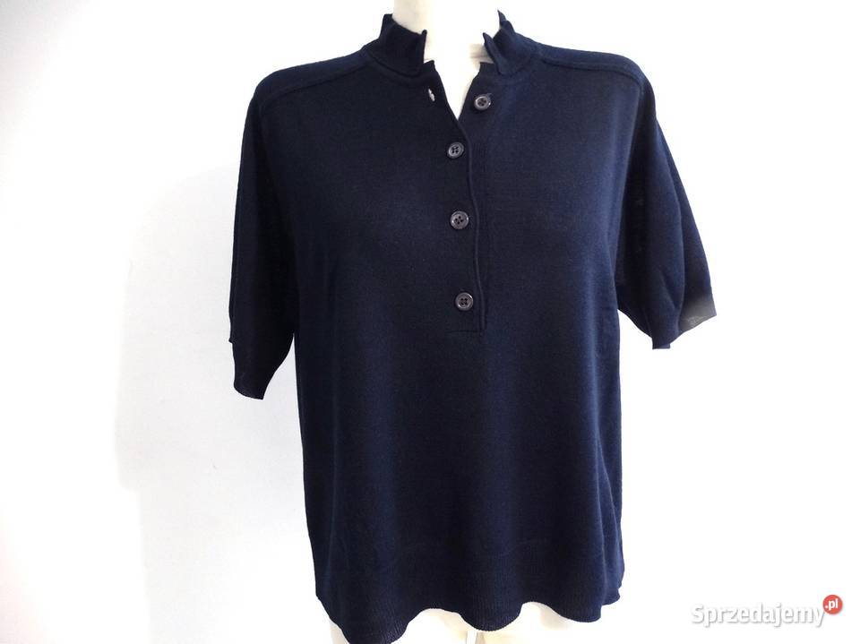 Sweter Wełniany Krótki Rękaw w stylu Polo do Łomża sprzedam